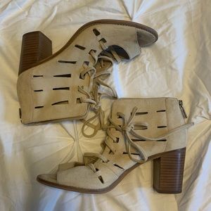 Nude cutout heels